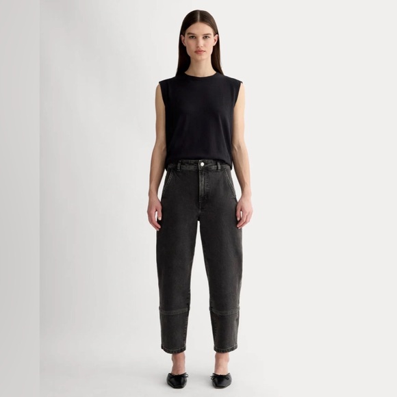 Everlane NWT Washed Black Utility Barrel Jeans (Size 26 Regular) - Picture 2 of 8